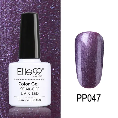 PP047 Elite99 10 мл Гель-лак для ногтей замачиваемый УФ красочный Фиолетовый лак для ногтей художественный Гель-лак для Ногтей Стойкий гель нужен основа и верхнее покрытие - Цвет: PP047