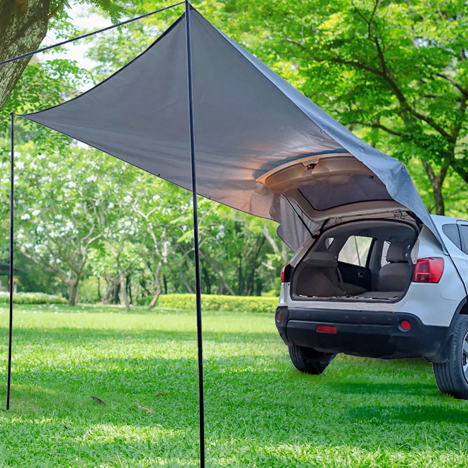 

Car Shelter Shade Camping Side Car Roof Top Tent Awning Waterproof UV Portable Camping Tent Automobile Rooftop Rain Canopy
