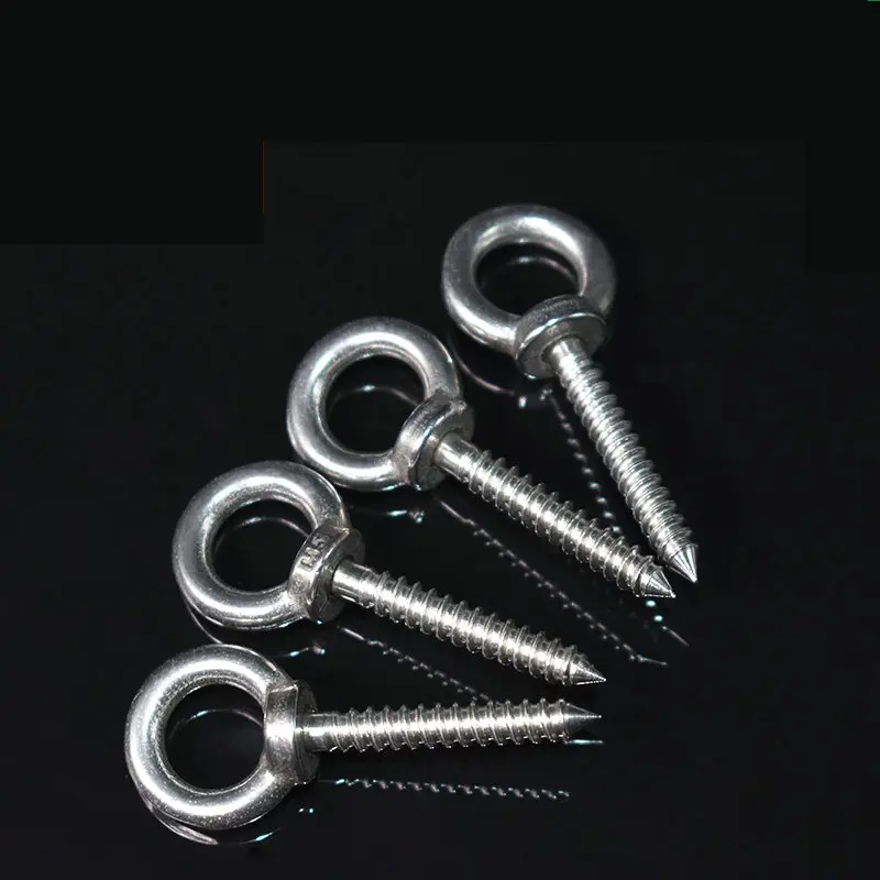 HQ ST01 Stainless Steel 304 Eye Nut Self Tapping Screw Sheep Round Ring Hook | Screws