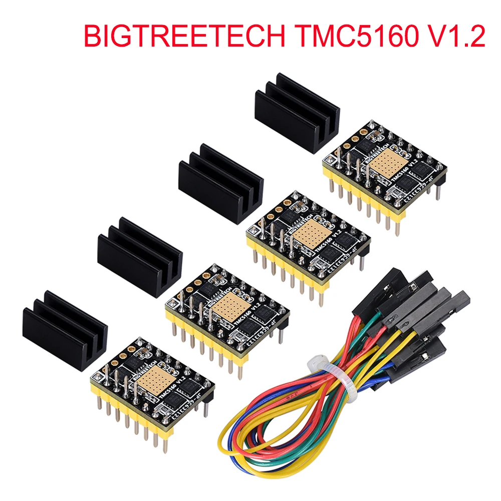 BIGTREETECH TMC5160 V1.2 SPI Драйвер шагового двигателя 6-слойная плата против TMC2208 TMC2209 3D-принтеры Запчасти для Эндер 3/5 СКР V1.3 Pro