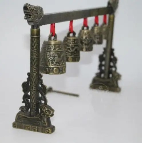 Китайский Медитация Гонг с 5 богато колокольчиком драконом дизайн музыкальный