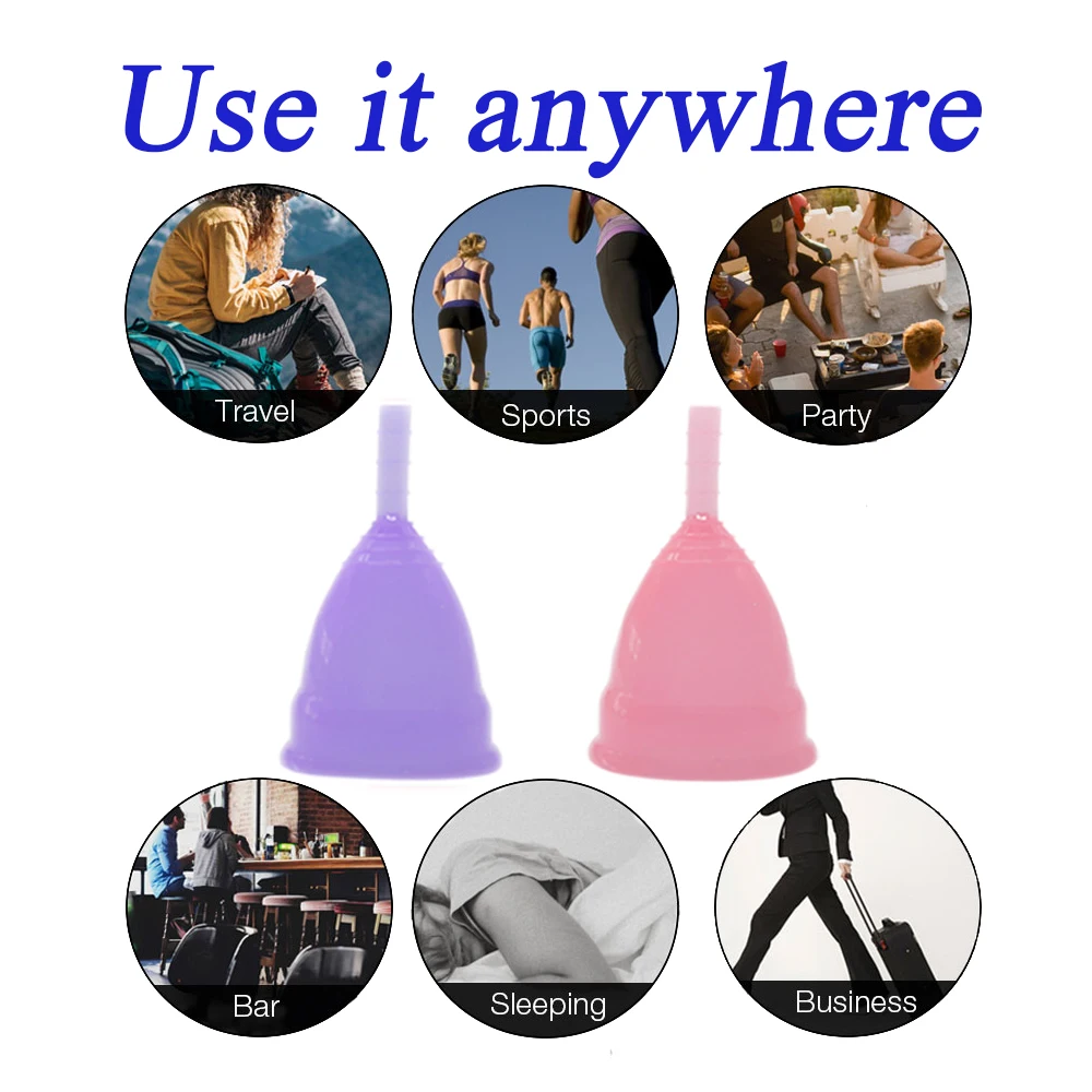 

5 Sets Medical Silicone Feminine Hygiene Menstrual Disinfection Cup Wash Face Brush Cleaning Brush & Women's Health Care