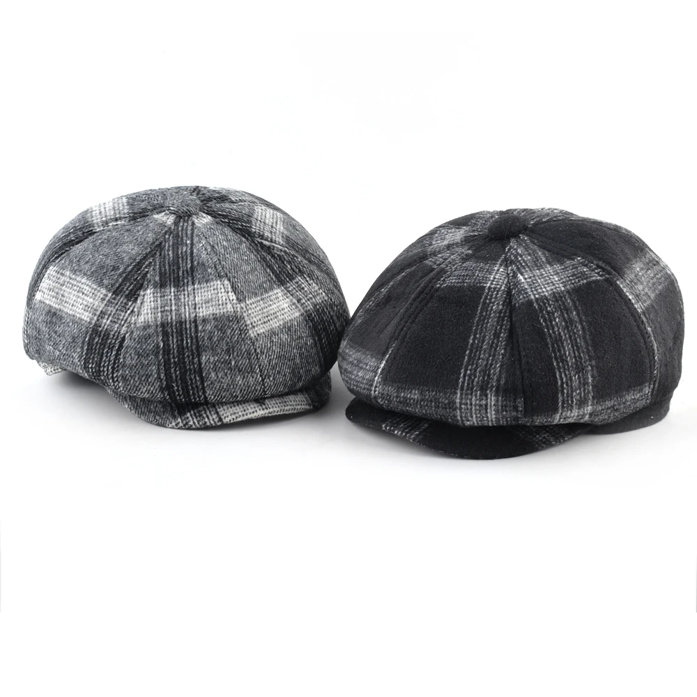 TQMSMY Vintage Beret Hat Men Women Plaid Artist Peaked Caps Unisex New Fashion Newsboy Caps Unisex Casual Berets Boina Hat TME80