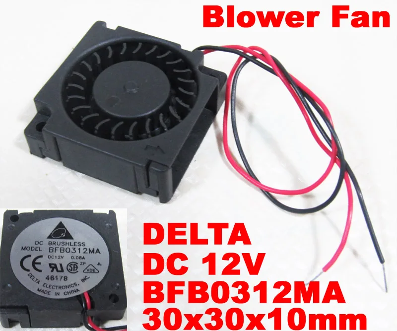 1 шт. Delta BFB0312MA 30x30x10 мм 3010 12 В 0.08A DC бесщеточный вентилятор с 3 Проводами - купить по