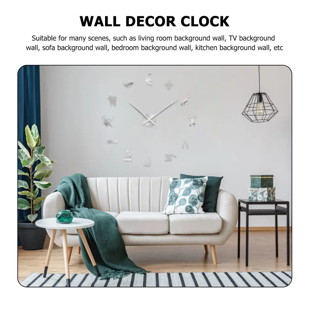 

DIY Delicate Hanging Clock Personality Clock Simple Decorative Wall Clock