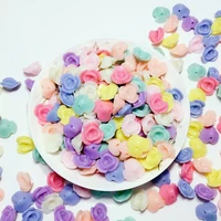 50pcs 14mm candy color rose flower shape acrylic beads for jewelry making diy necklace bracelet accessories