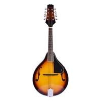8 string a style acoustic mandolin w cable for musical instrument sunburst