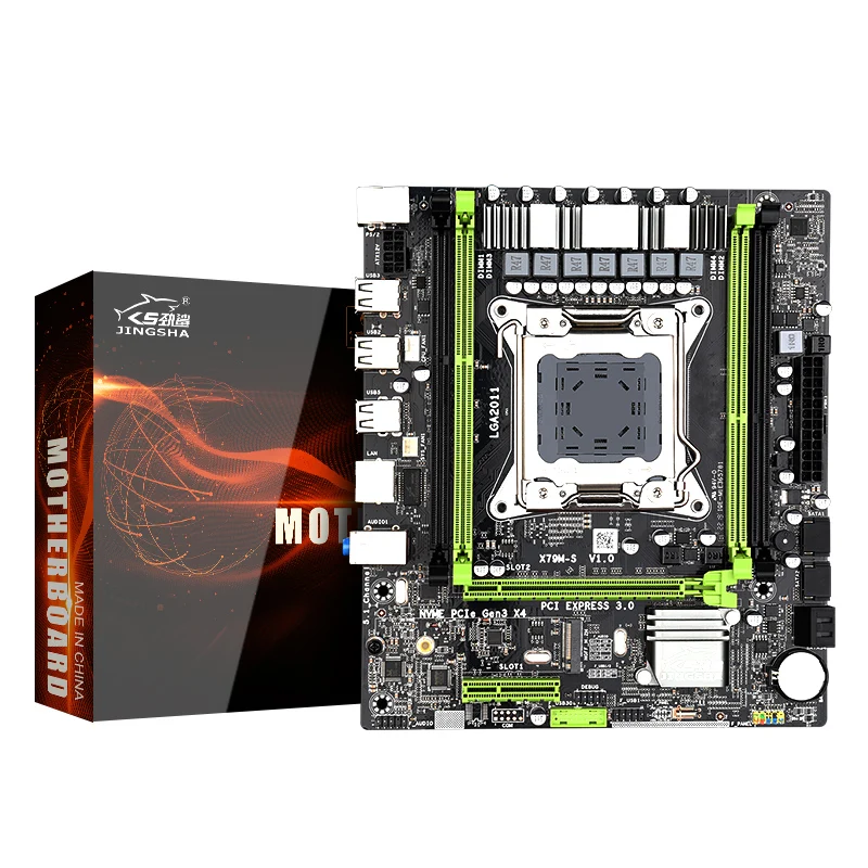 Материнская плата JINGSHA X79 LGA2011 E5 2630 V2 CPU 4 шт. x ГБ = 16 Гб DDR3 1333 МГц память ECC REG 256 M.2 SSD с