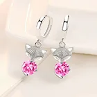 Женские серьги-подвески из серебра 925 пробы с фианитами