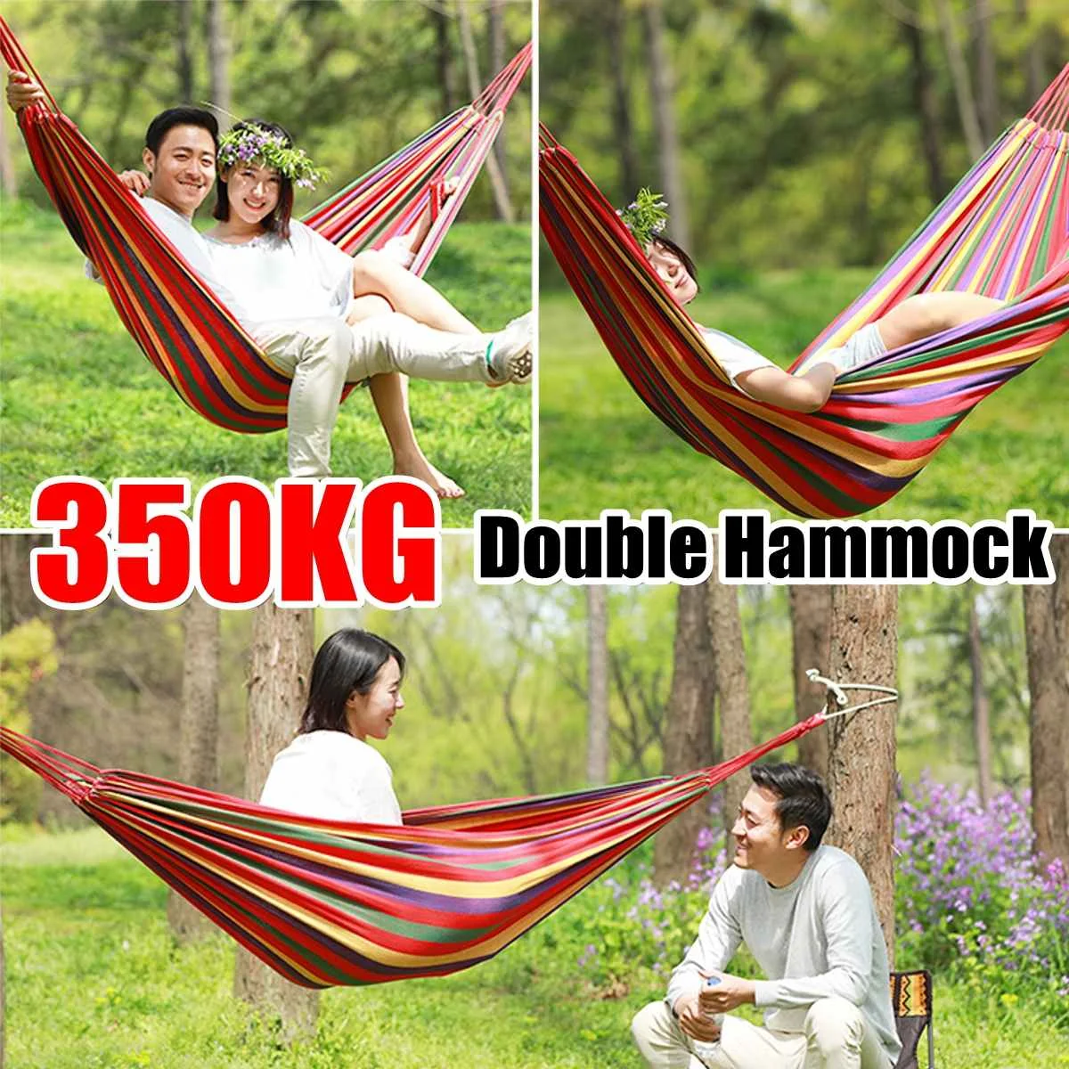 200x150cm rainbow Outdoor Leisure Portable Hammock canvas Hammocks Ultralight Garden Sports Home Travel Camping Hammock