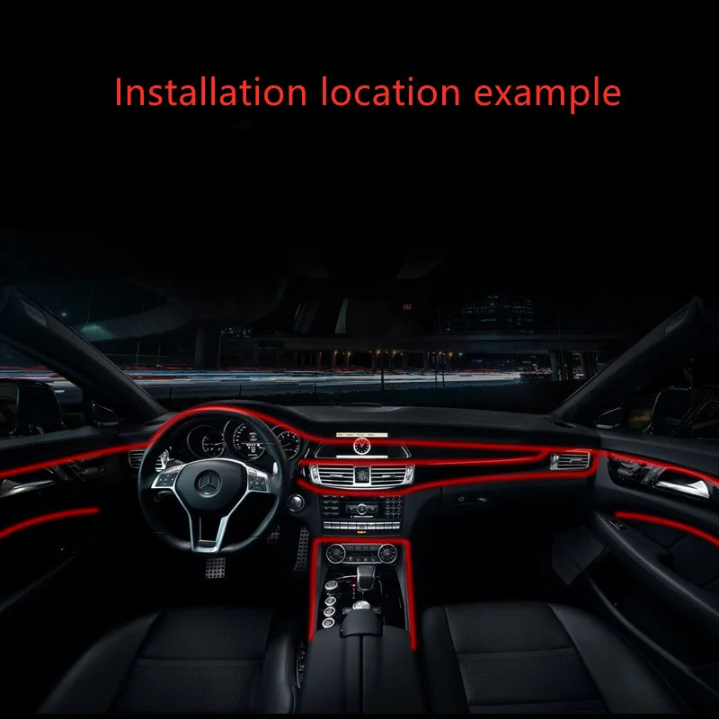 

Colorful Cold Light Automotive Fiber Optic Atmosphere Light Bluetooth APP Car Interior Atmosphere LED Lights Car Accessories