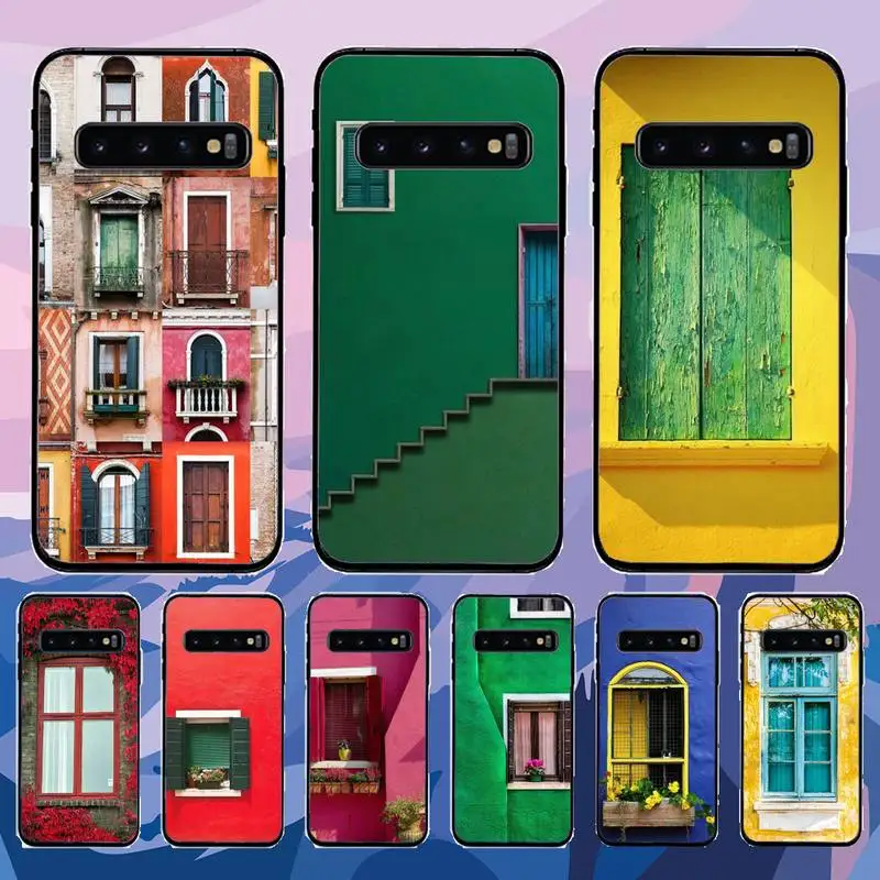 

Fashion Windows Coloful Walls Phone Case For Samsung Galaxy S6 S7 Edge Plus S8 S9 S20Plus S20ULTRA S10lite 2020 S10 Case