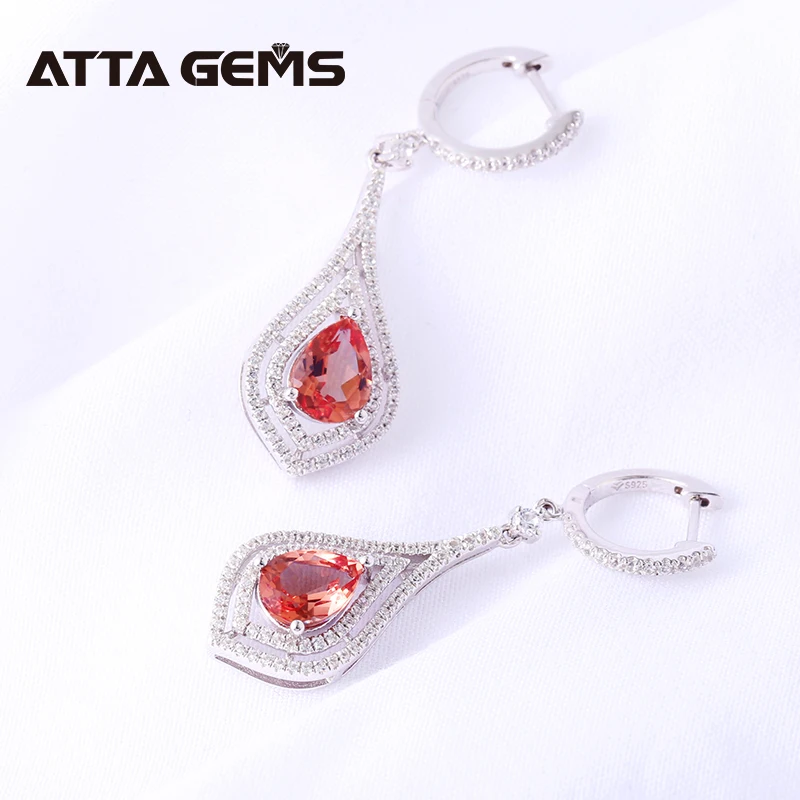 Sultanite Sterling Silver Drop Earring for Women Classic Style Created Diaspore Color Change Stone S925 Wedding Jewelry Design | Украшения
