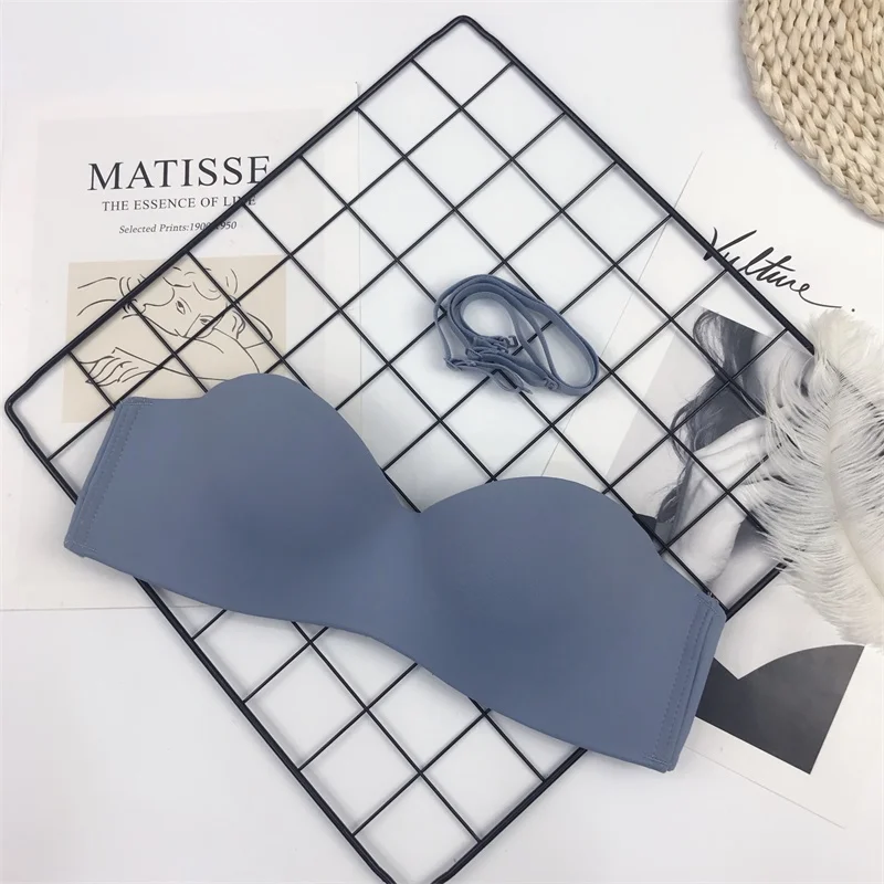 

Solid Color Lingerie Seamless One Piece Bra Thin Sexy Underwear Women Non Slip Beauty Back Bras Women's Lingerie Push Up Bra