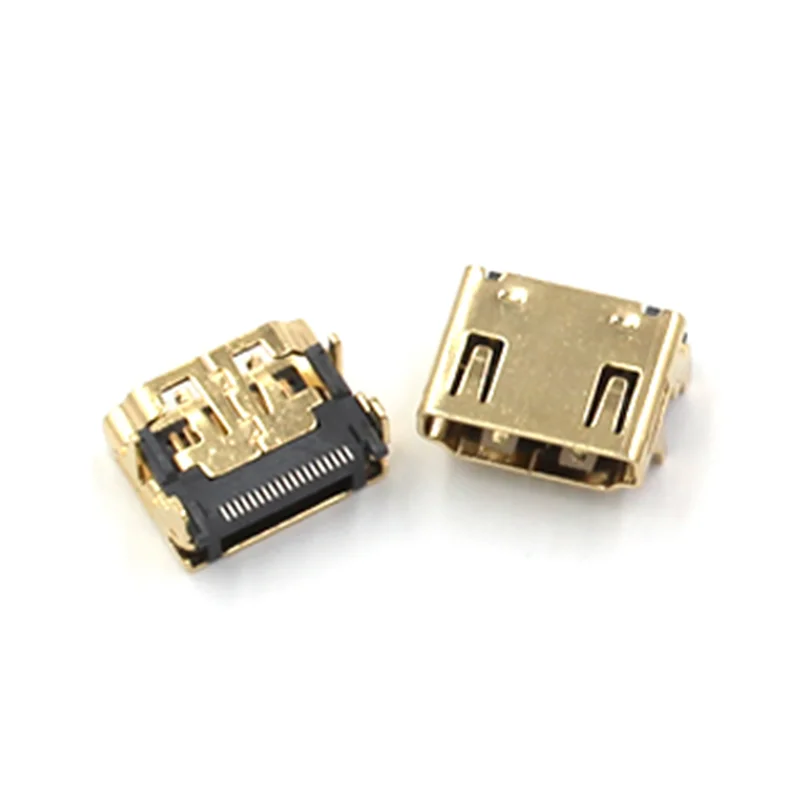 5/10 шт. разъем HDMI тип A 19PIN SMT Соединительный интерфейса HD/HDMI Женский позолоченный