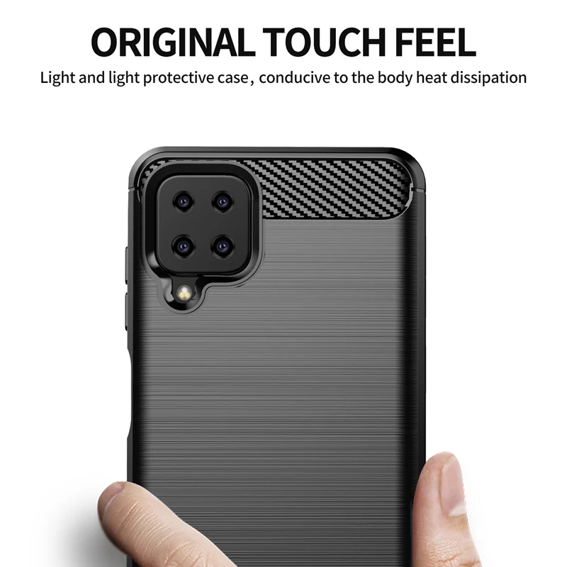 for samsung galaxy a22 case carbon fiber shockproof soft silicone cover for samsung galaxy m32 case for samsung galaxy m22 free global shipping