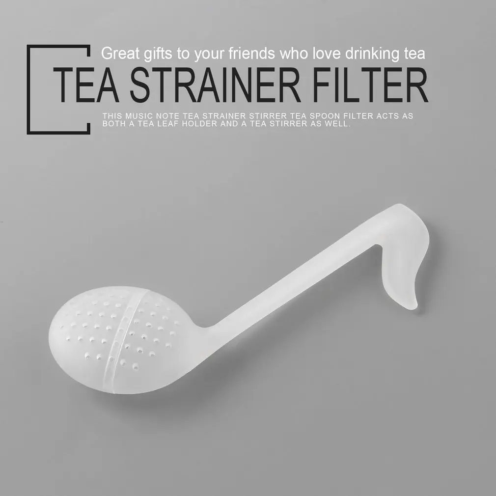 2 шт. Чайная ложка Infuser фильтр Творческий в виде скрипичного ключа Мода удобство