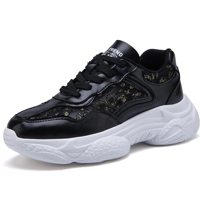 

2021 New Trend Women's Vulcanize Shoes Breathable Leather Women's Flat Shoes Outdoor Shopping Leasure Women's Platform Shoes
