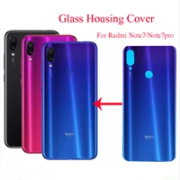 for xiaomi redmi note 7 pro back battery cover redmi 7 note7 rear housing door glass panel case for redmi note 7 battery cover