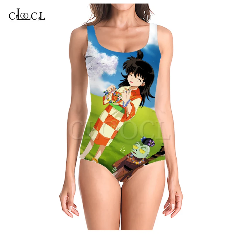 Слитный купальник CLOOCL для девушек с 3D принтом купальный костюм без рукавов