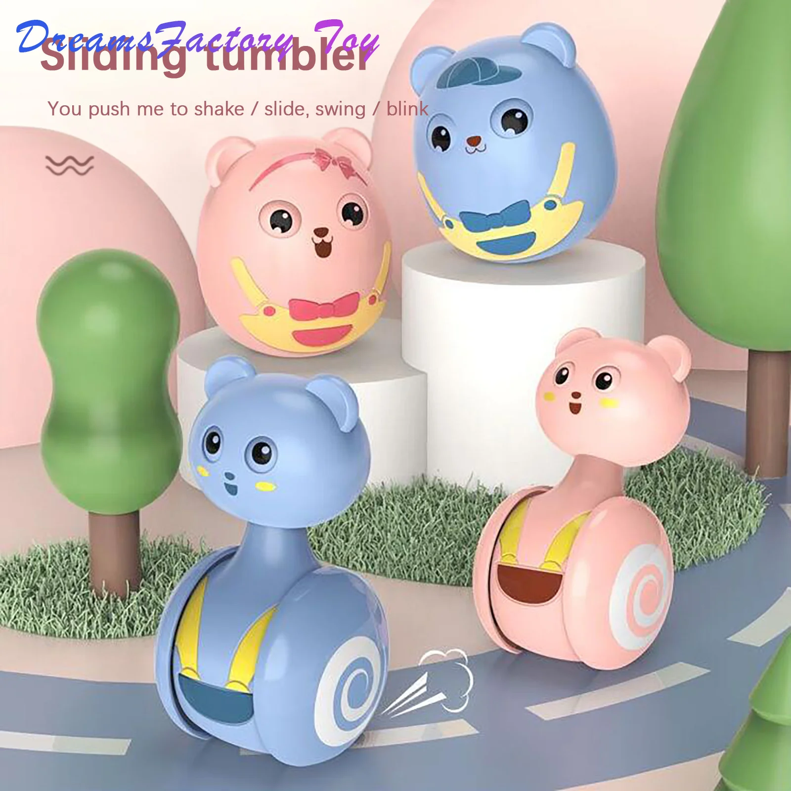 

Детская игрушка-неваляшка, гладкая игрушка-погремушка для девочек, игрушка для животных