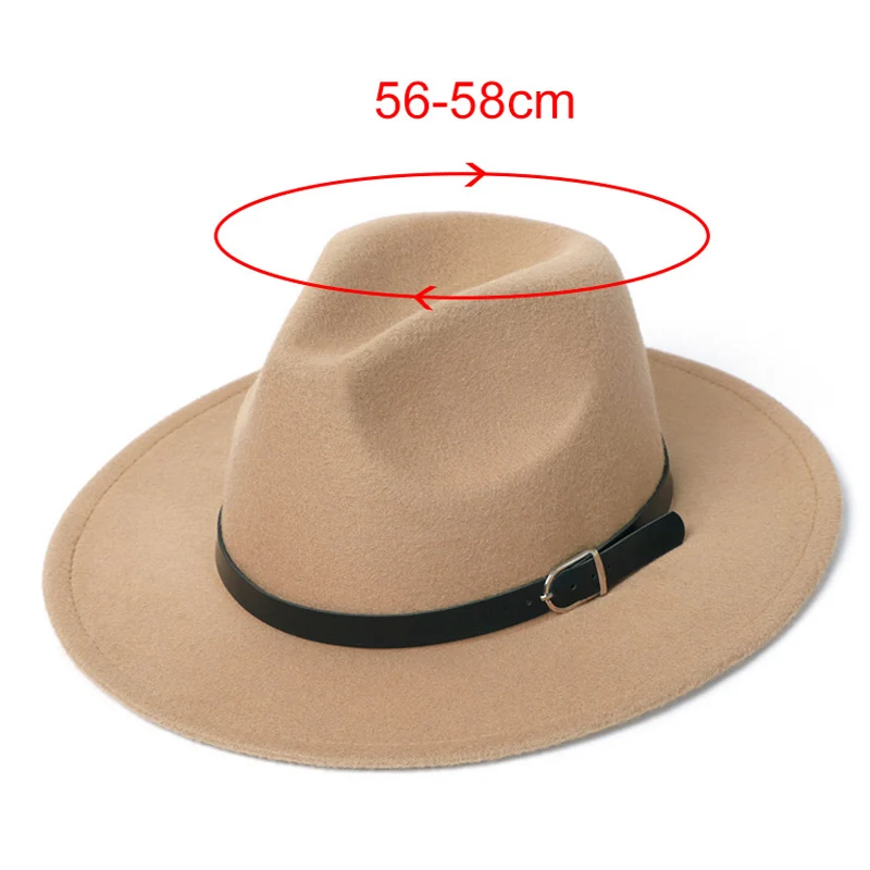 

Fedora Hat Men Women Imitation Woolen Winter Women Felt Hats Men Fashion Black Top Jazz Hat Fedoras Chapeau Sombrero Mujer 2020