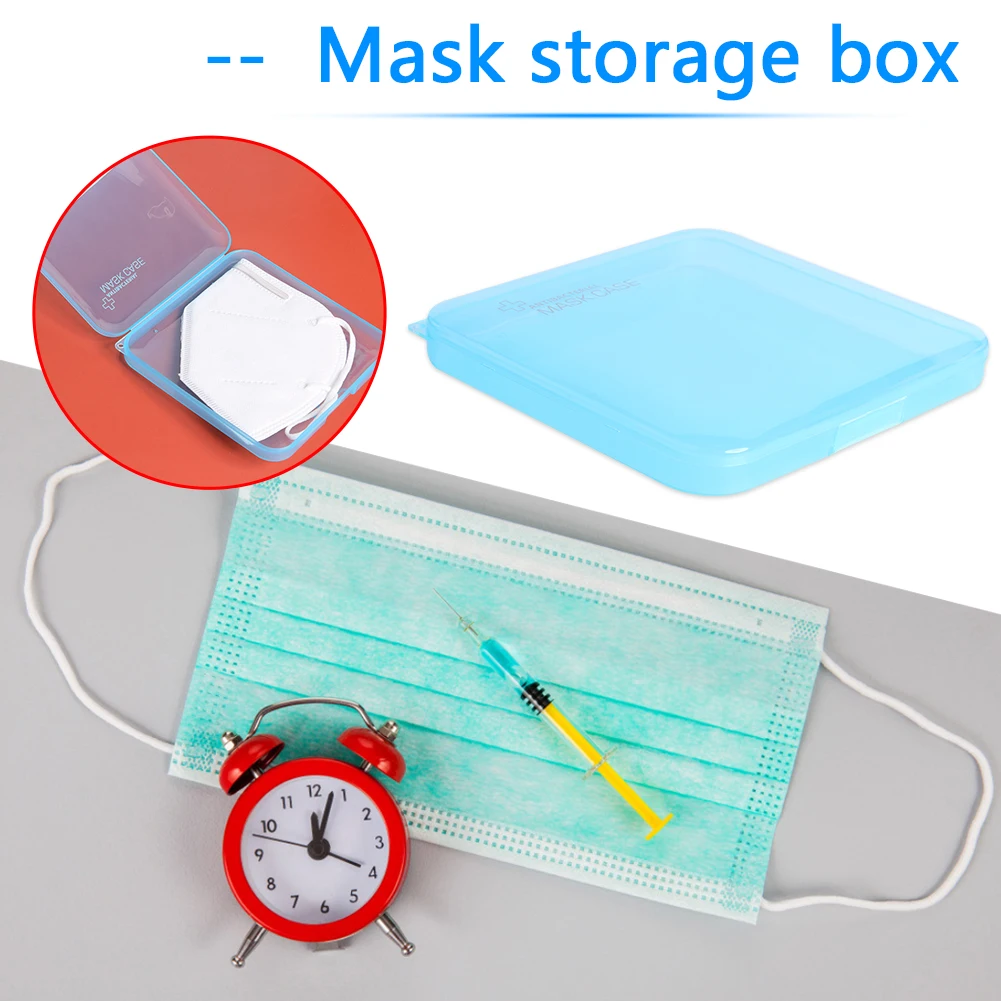 

Foldable Waterproof Storage Clip Dustproof Face Mask Storage Holder Box Transparent Mouth Cover Respirator Case