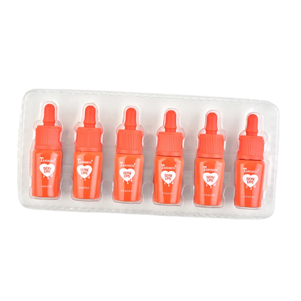 6x женский Гладкий Блеск для губ подарок увлажняющая жидкая губная помада набор