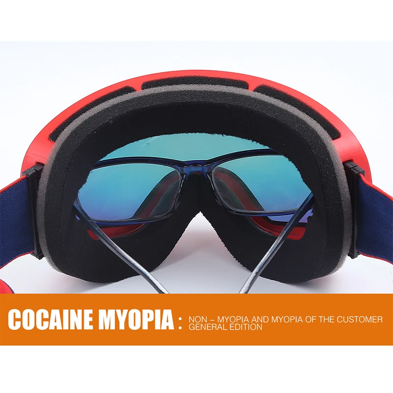 Лыжные очки с чехол и желтые линзы UV400 Анти туман сферические сноуборд для Для