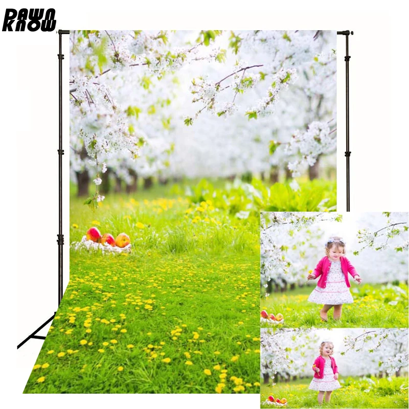 

DAWNKNOW Flower Forest Vinyl Photography Background For Newborn New Material Polyester Backdrop For Children Photo Studio 1236
