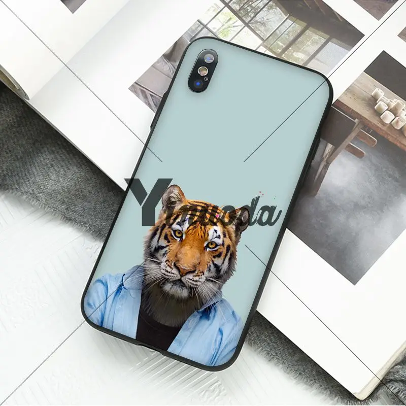 Yinuoda животное портрет Слон Сова Тигр пантера Coque Shell чехол для iPhone X XS MAX 6 6S 7 7plus 8 8Plus