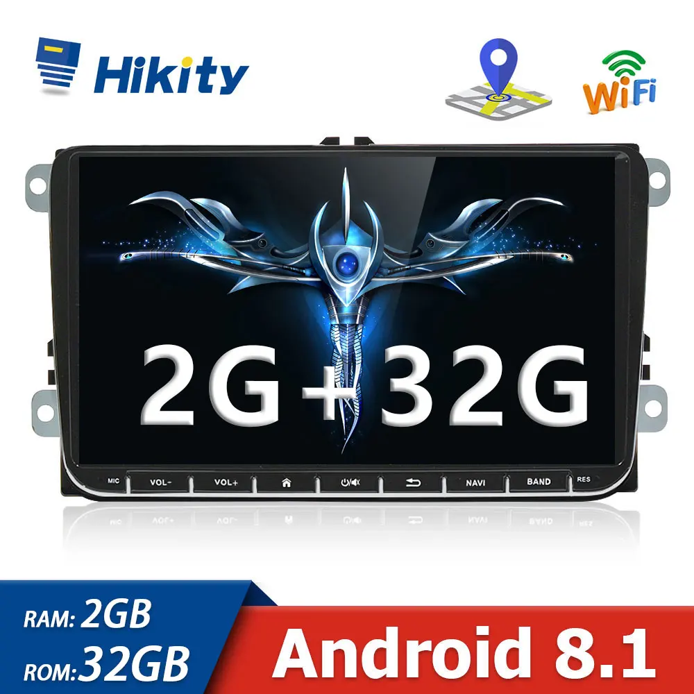 Hikity 2Din автомобильный мультимедийный плеер HD 9 дюймов Android Радио FM стерео приемник