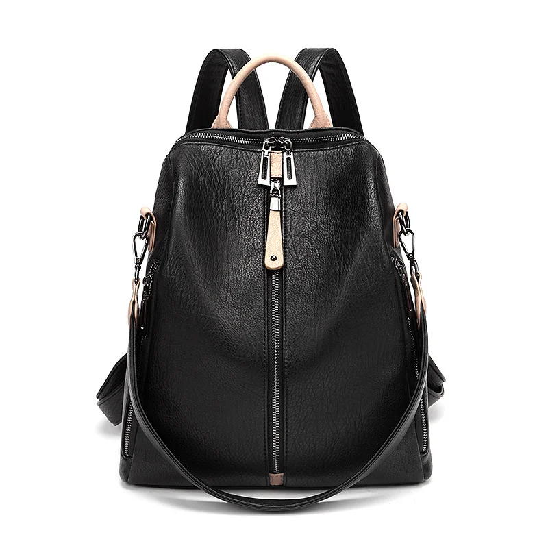 

New Fashion Casual Women Anti-theft Backpack 2019 Hight Quality Vintage Backpacks Female Larger Capacity Travel Shoulder Bag