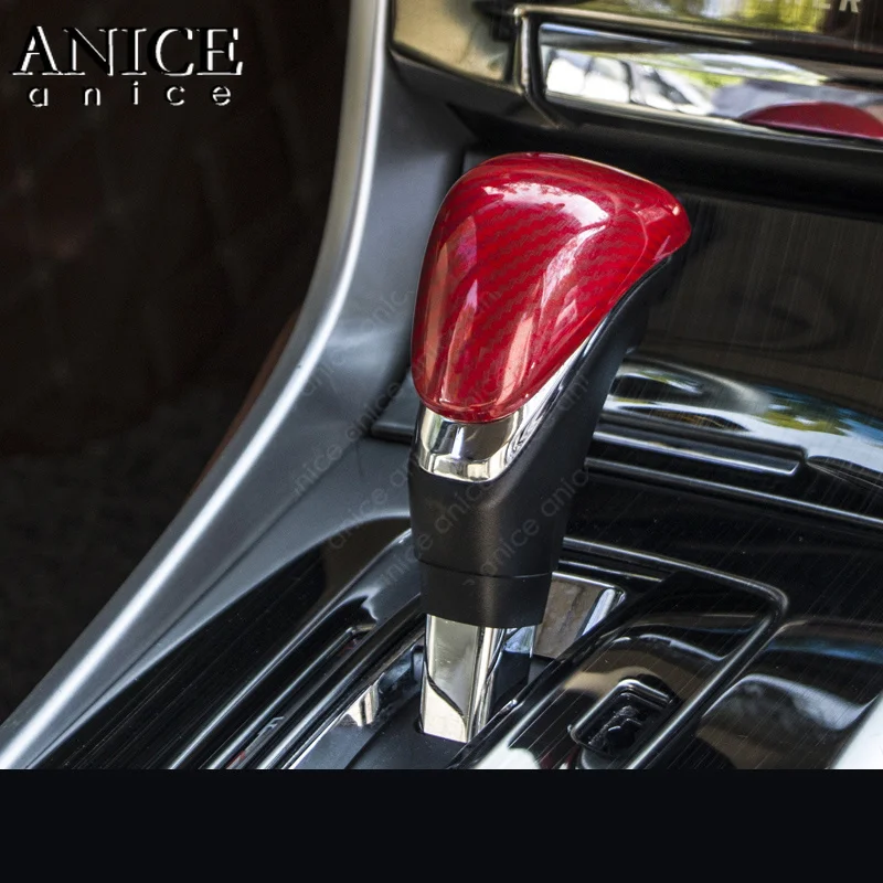 Красное углеродное волокно внутренняя флейта подходит для Honda Accord 2013 2014 2015 2016 ABS AT