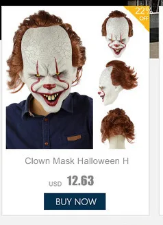 Стивен Кинг это маска Pennywise ужас клоун Джокер маска Забавный Клоун haloween ужас страшная маска Хэллоуин косплей костюм реквизит