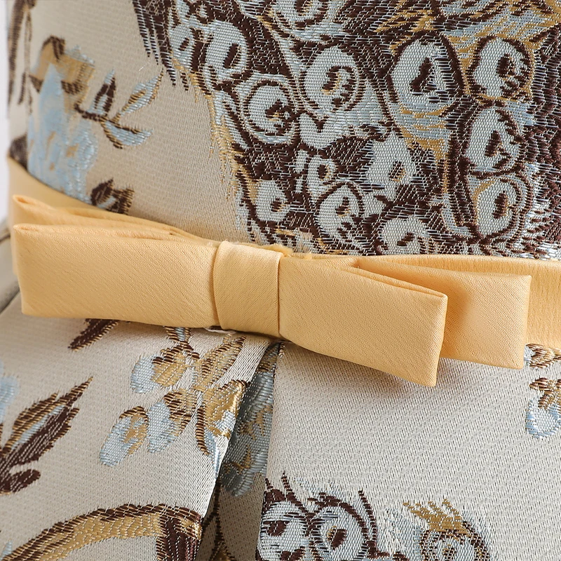 Зимнее платье с бантом для девочек элегантное вечернее детские платья одежда