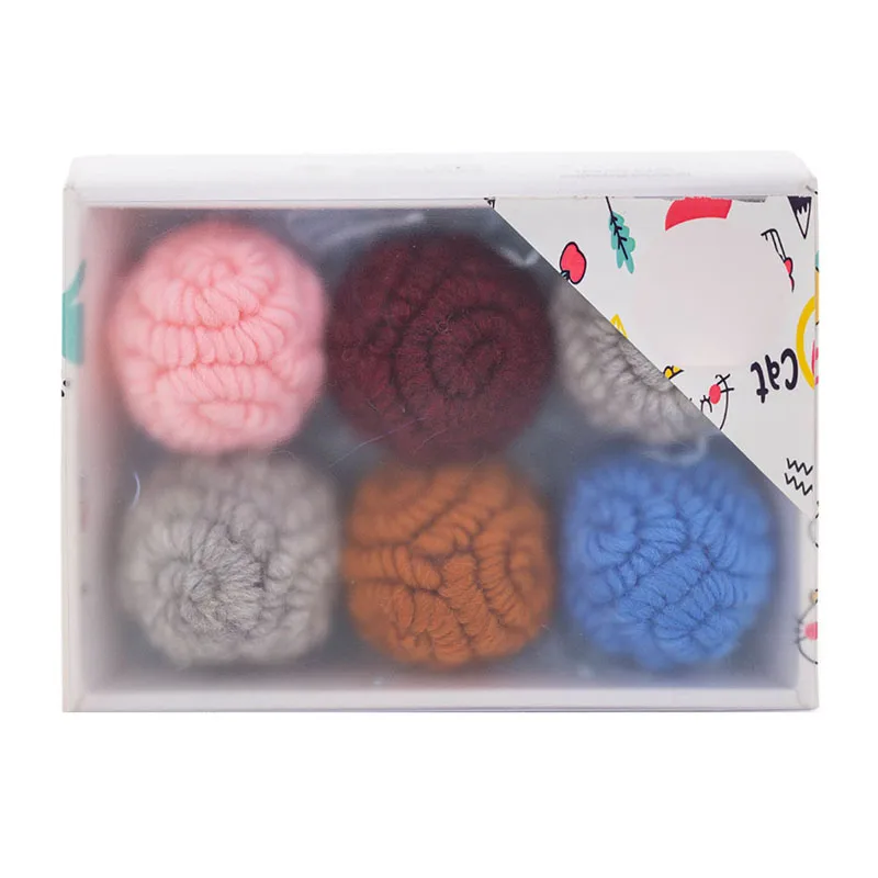 

Cat Toy Wool Ball Interactive Funny Cat Pom Pom Toy Kitten Catnip Ball Cat Chase Toy Cat Soft Plush Bite Ball Toy Dorakitten