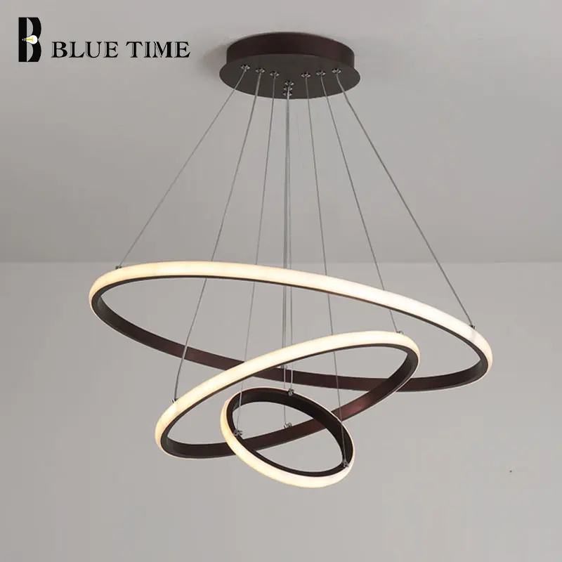 Новые поступления светодиодный подвесной светильник плафон круглые кольца для