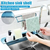 thickened drain basket retractable sink drain rack durable pp telescopic cleaning cloth drain rack holder kitchen organization