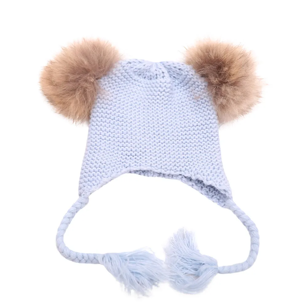 

Winter Wool Knit Ski Beanie Hat For Children Baggy Warm Crochet Fashion Cap Breathable Ski Hat Chapeau Femme