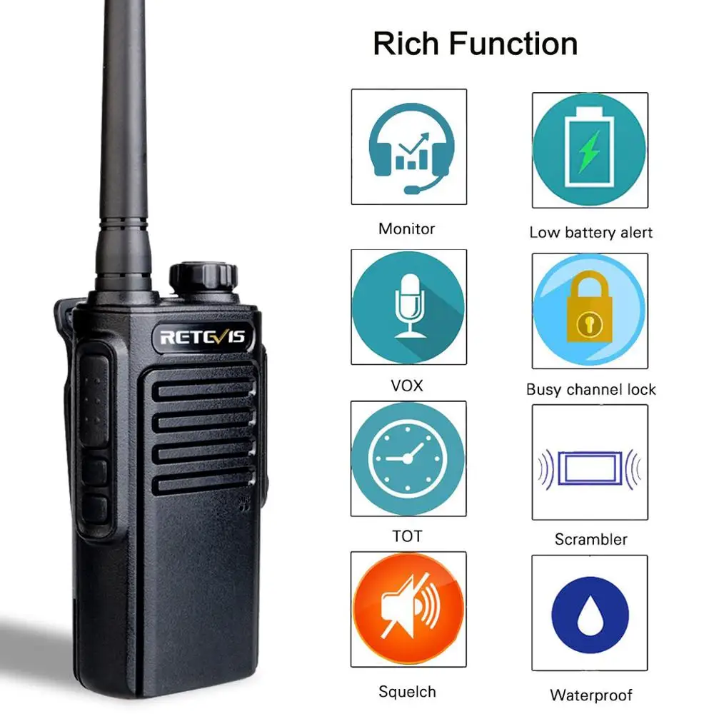 Водонепроницаемая рация RETEVIS RT647 IP67 1 шт. PMR Radio PMR446 VOX двухстороннее радио Comunicador