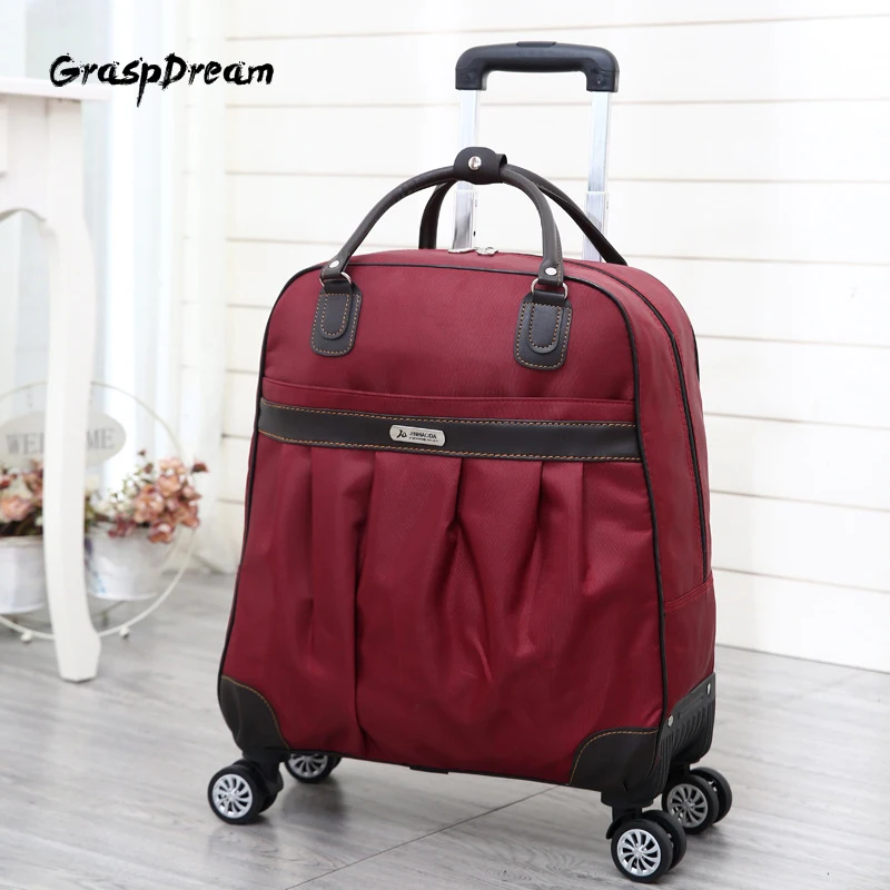 Fashion portable trolley suitcase bag women men large capacity trolley travel bag waterproof boarding luggage bag travel valise