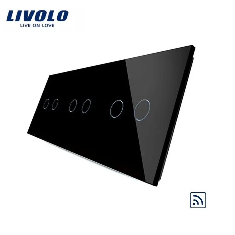 Сенсорный выключатель Livolo стандарта ЕС 6 клавиш комбинированный роскошный