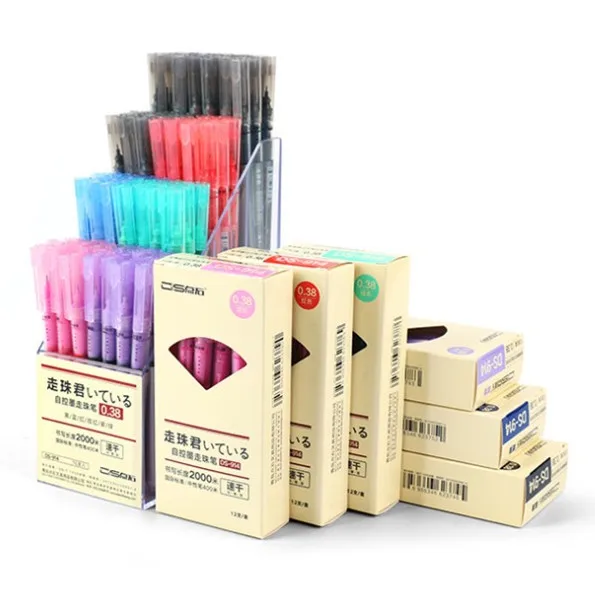 

DS914 Color Rollerball Pen, Straight Liquid Quick-drying Syringe Pen 0.38mm Student Rollerball Color Gel Pen