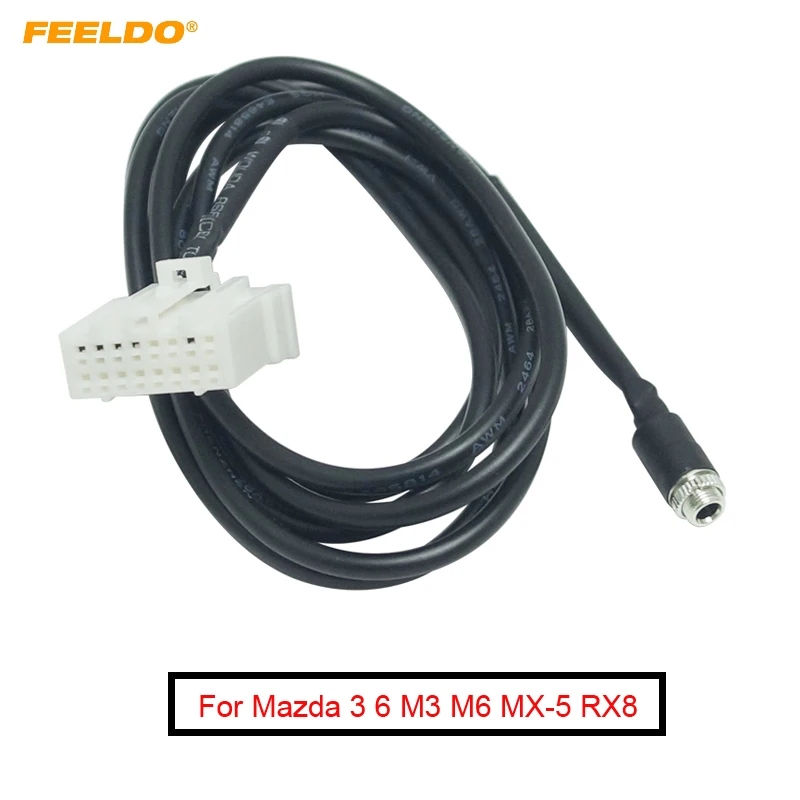 FEELDO 20Pcs Car Female Jack AUX In Input interface Adapter Cable For Mazda 3 6 M3 M6 MX-5 RX8 Besturn B70 Audio Data Wire | Автомобили и