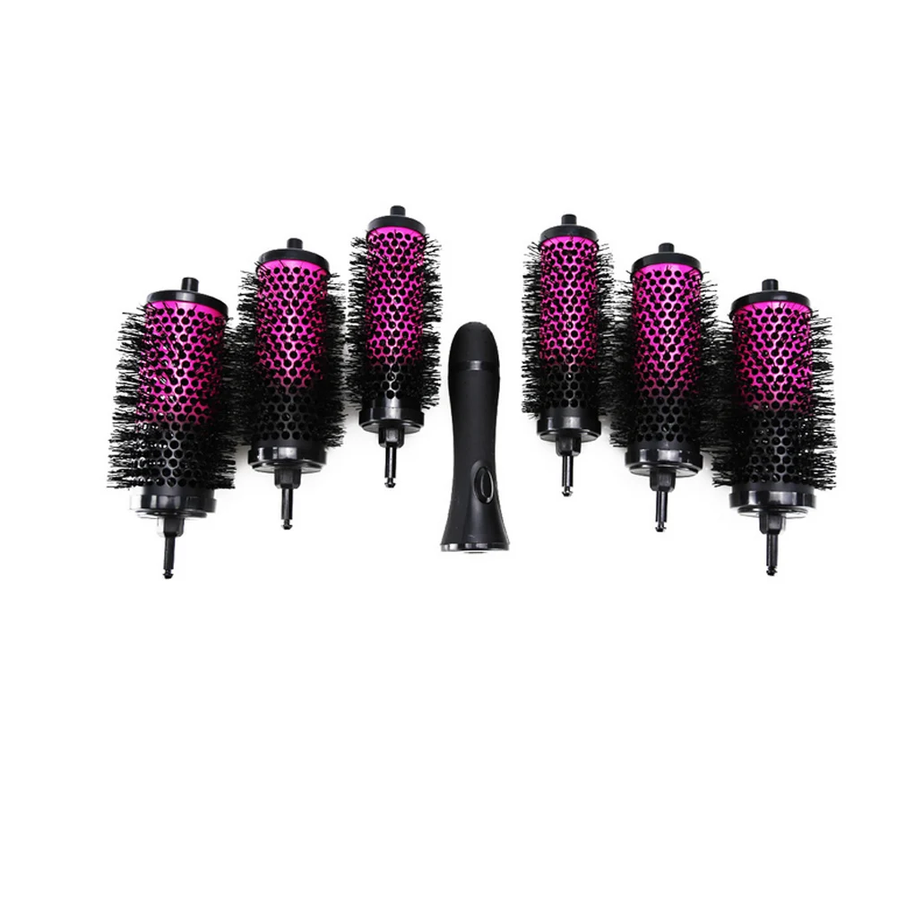 

6pcs Women Hair Brush Comb Set Cushion Base Hair Combs Round Hair Brushes Vent Brushes Compatible For Wet Or Dry Curling Hair