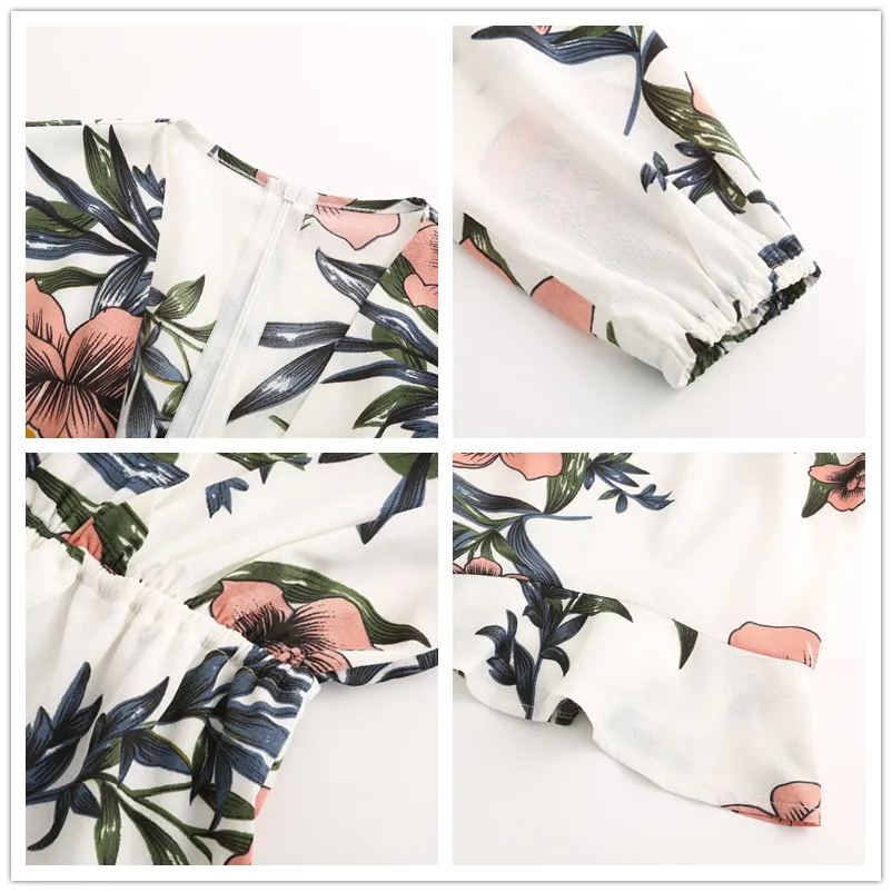 комбинезон шорты женский летний 2019 ромпер с длинным рукавом летние комбинезоны