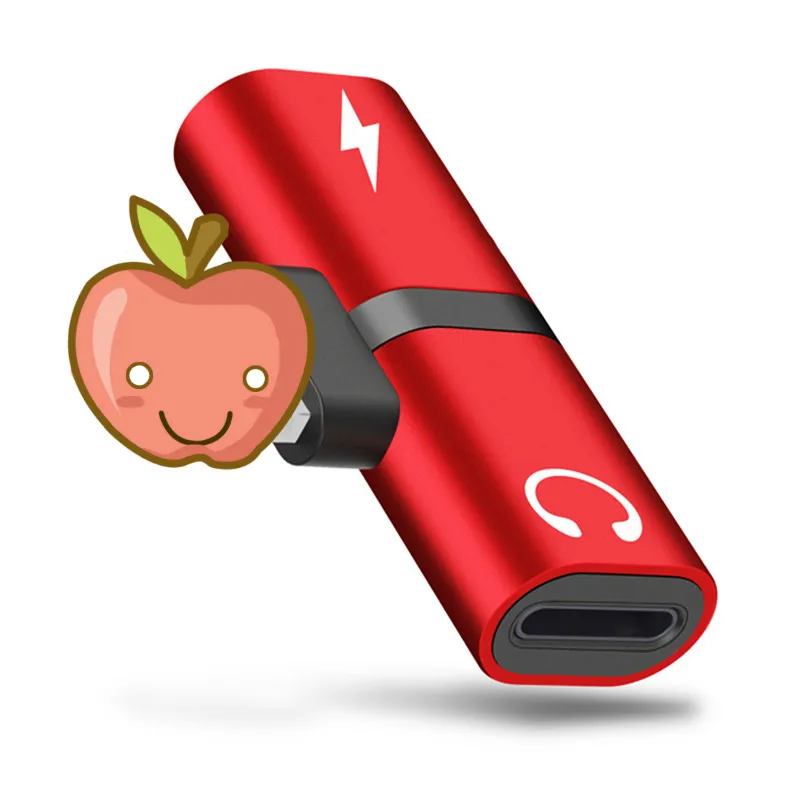 

Новинка для iphong 7/8/x Алюминиевый сплав зарядка аудио 2-в-1 адаптер для iphone 2-в-1 аудио 3,5 мм конвертер адаптер для наушников