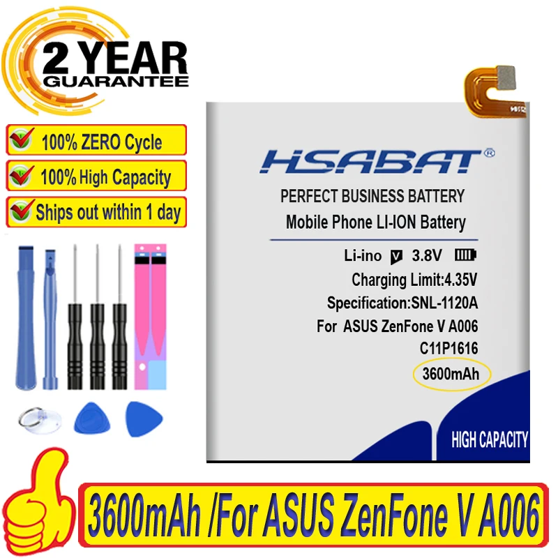 Топ бренд 100% Новый 3600mAh C11P1616 батарея для ASUS ZenFone V A006 V520KL батареи | Мобильные