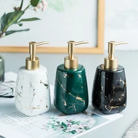 mdesign modern ceramic refillable soap dispenser pump bottle for bathroom vanity countertop kitchen sink holds hand soap